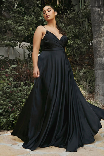 ERICA GOWN - SOFT SATIN A-LINE DRESS