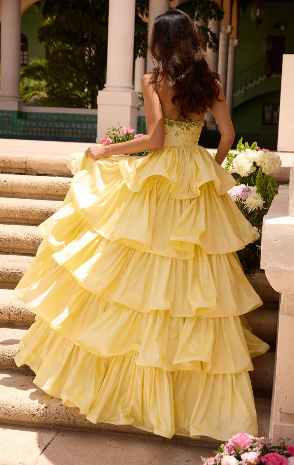 26417 - Ava Presley - Strapless Taffeta Ball Gown