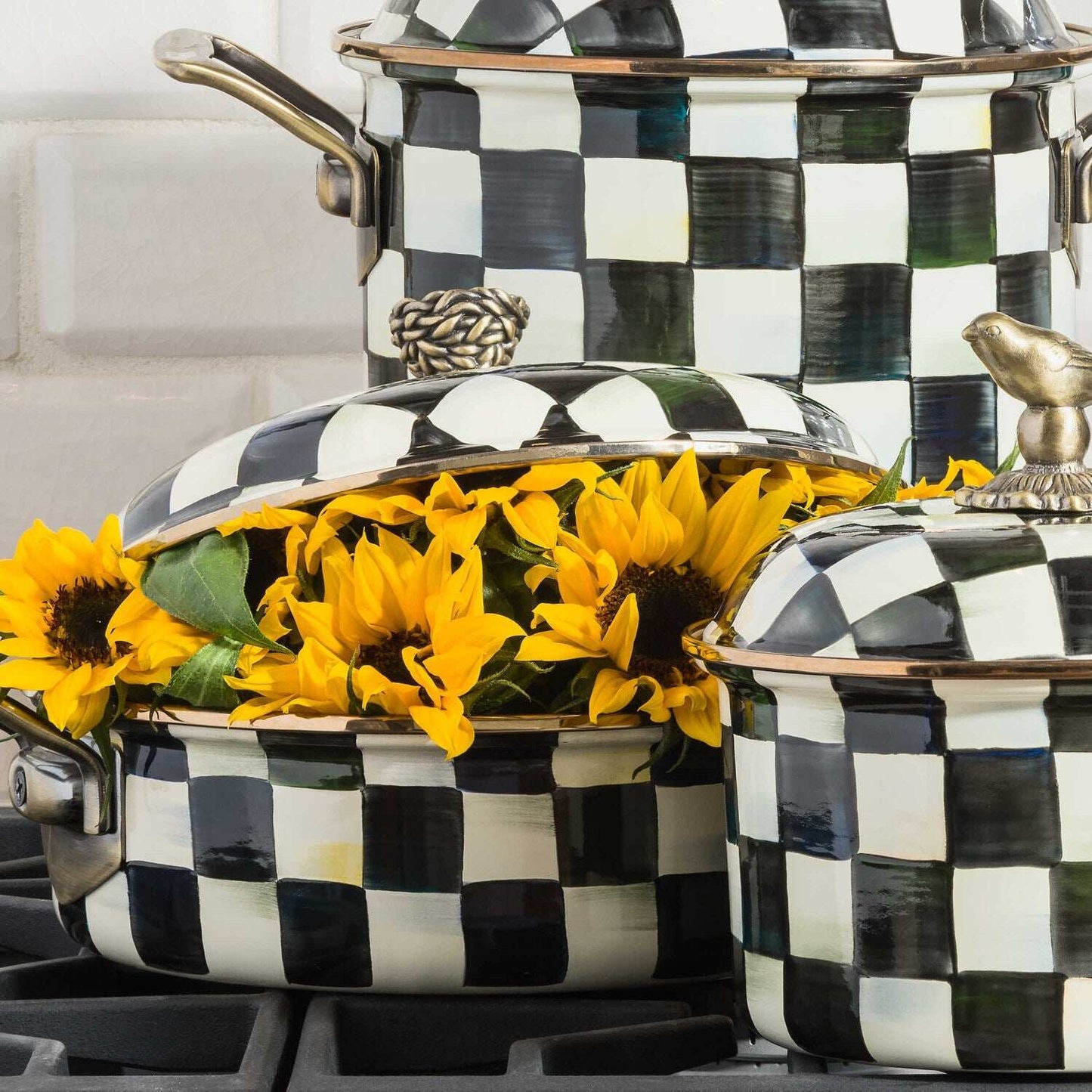 Courtly Check Enamel 3 Qt. Casserole