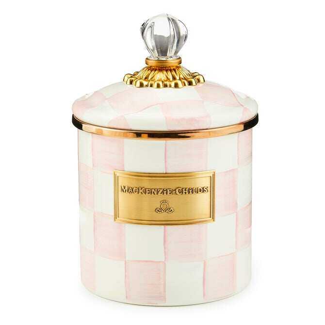 Rosy Check Enamel Canisters