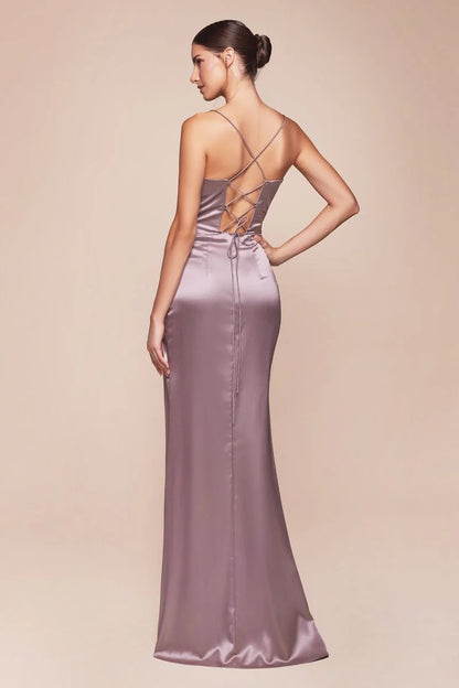 YVETTE GOWN - LUXE SATIN CORSET DRESS