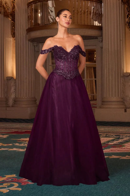 NOELLE GOWN - A-LINE GLITTER TULLE DRESS