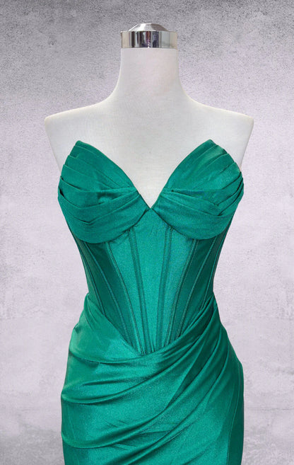 KNOX MINI DRESS - STRAPLESS SATIN COCKTAIL DRESS