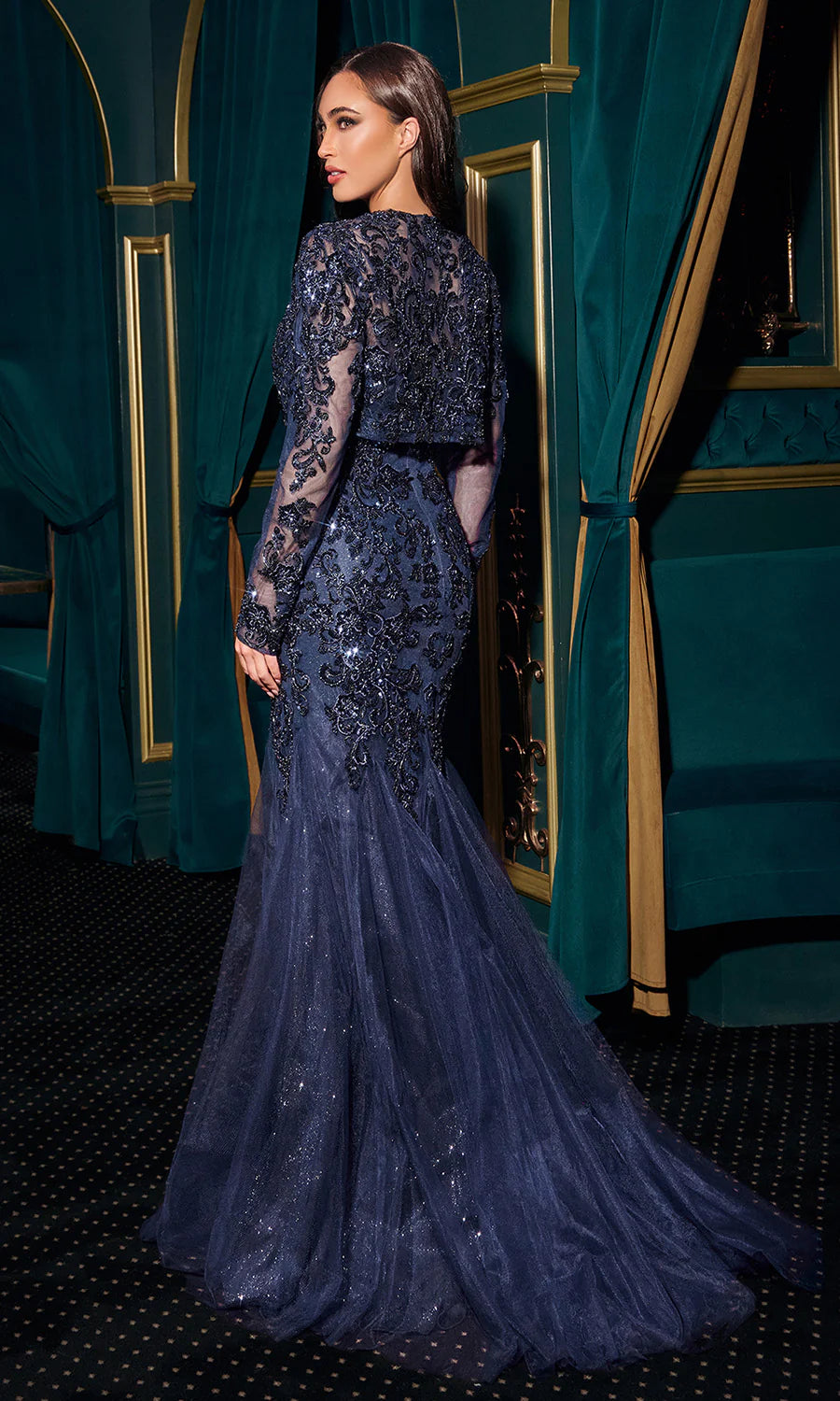 STEPHANIE GOWN - MERMAID EVENING DRESS WITH JACKET