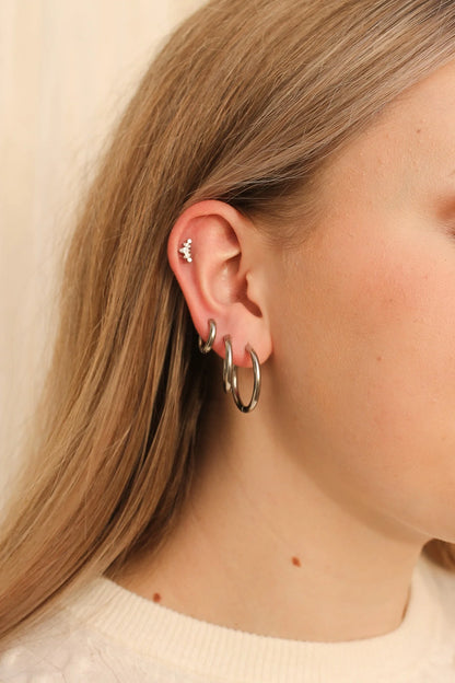 Micro Opal Hoop Earring