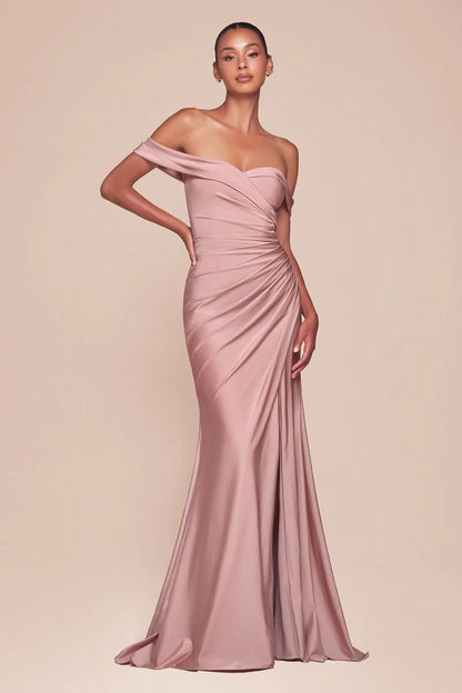 FREYA GOWN - OFF THE SHOULDER STRETCH SPANDEX DRESS