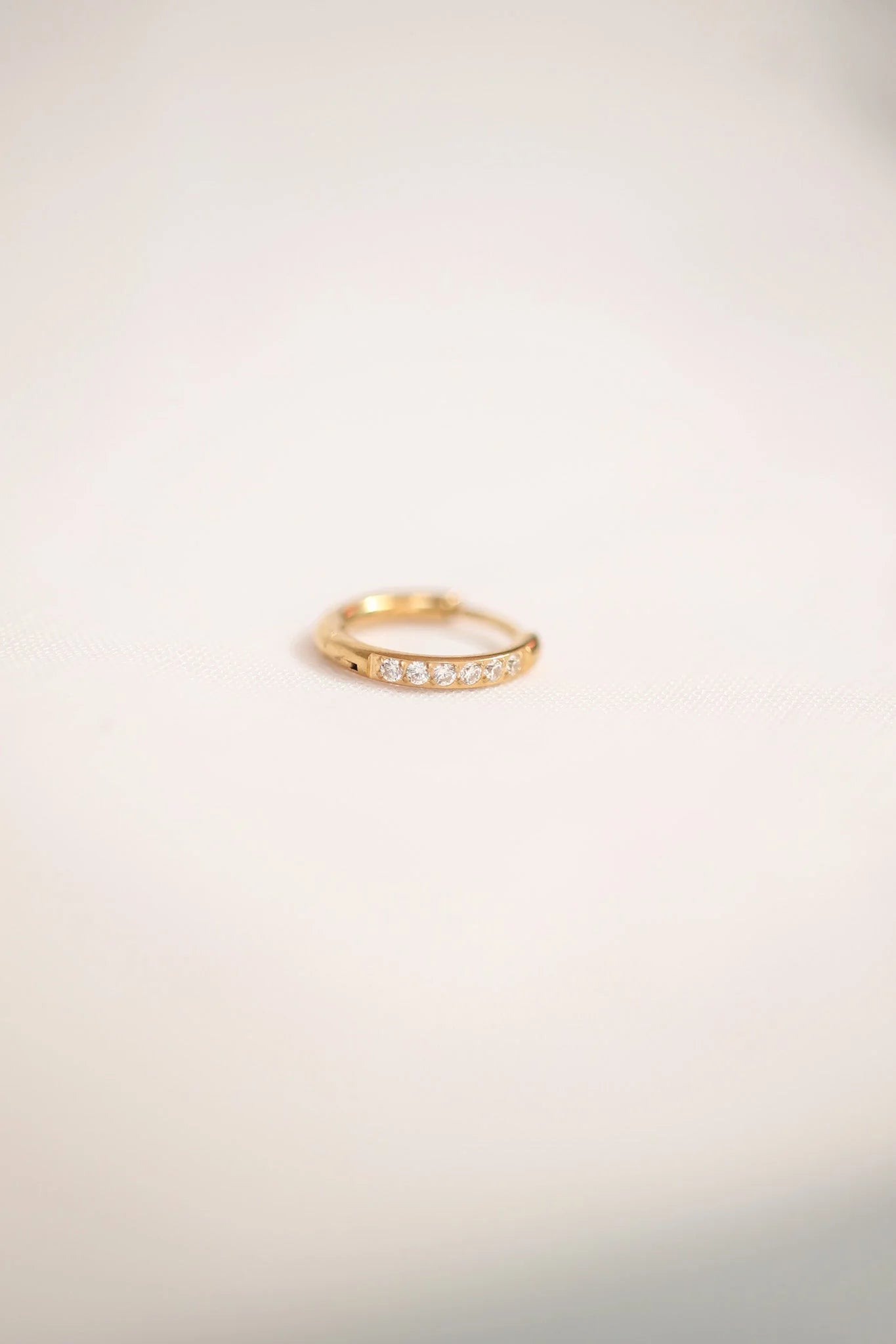 Micro Crystal Hoop in Gold
