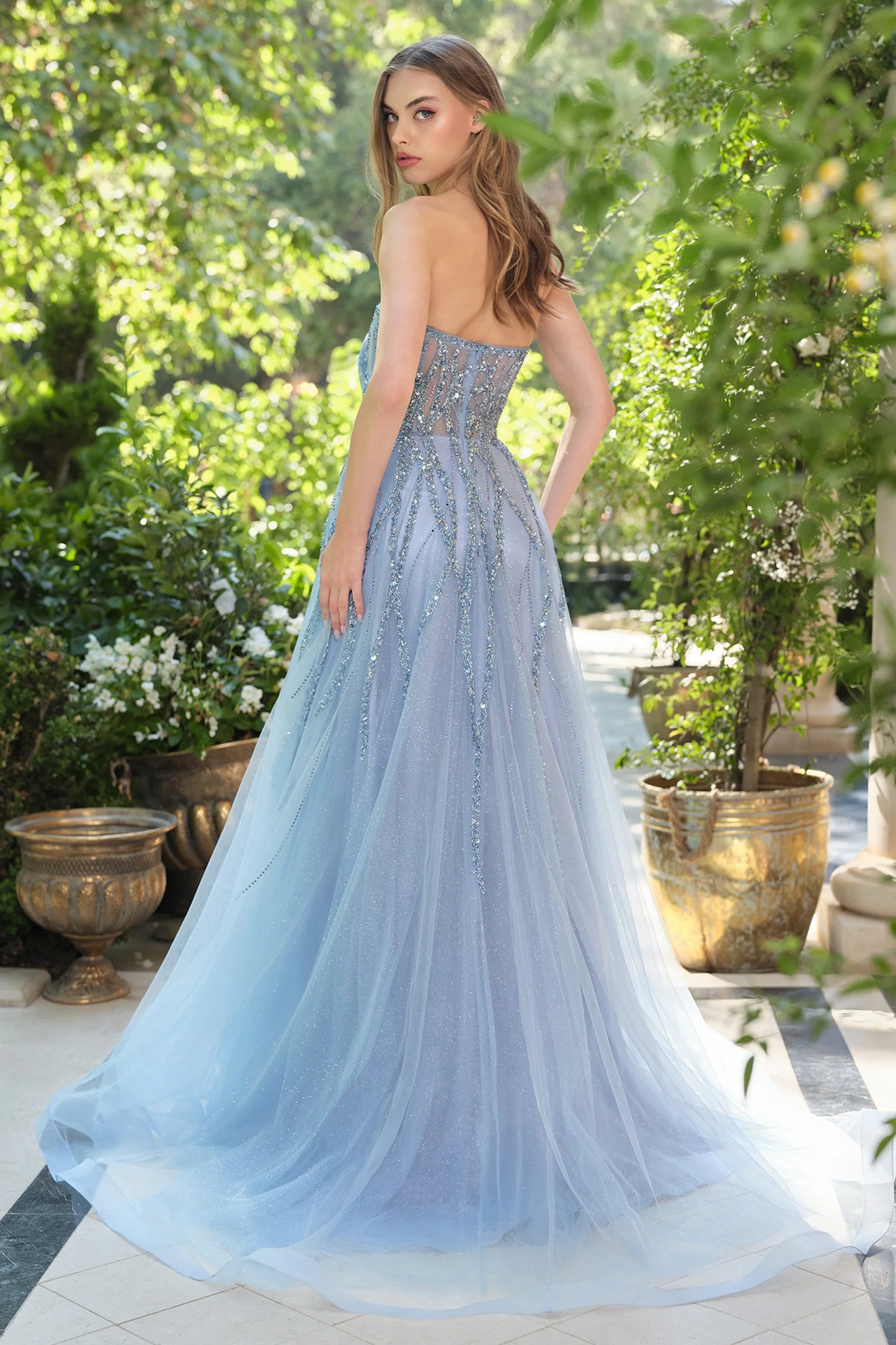 A1491 - Cynthia Structured Ball Gown - Andrea & Leo