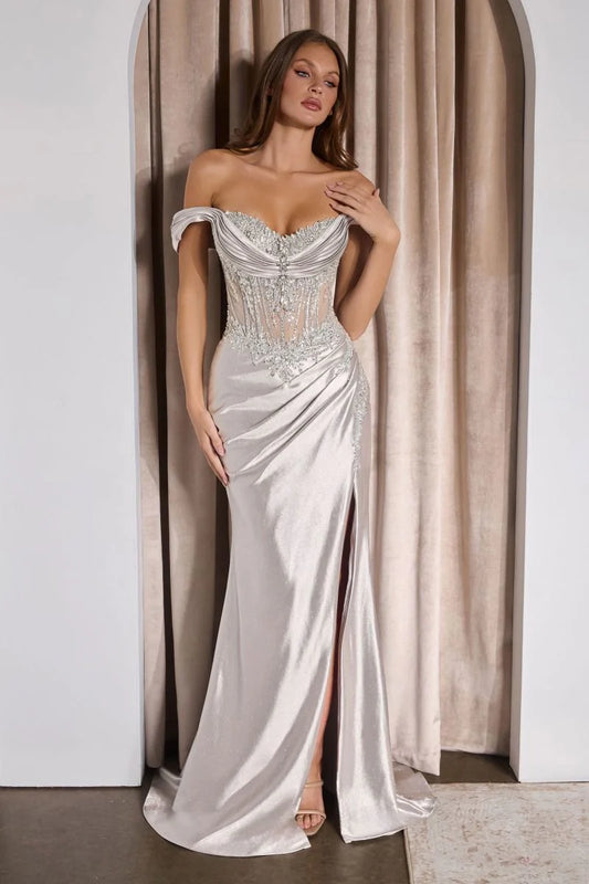 Jessamyn Gown - Off The Shoulder Fitted Dress