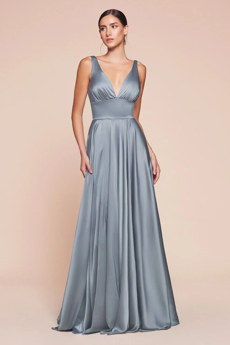 Kinsley Gown - Soft Satin A-line Dress