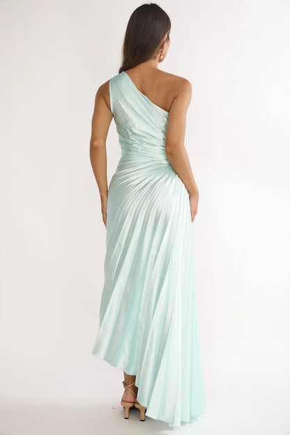 Blaine Maxi Dress - Ice Blue Satin Slip Dress
