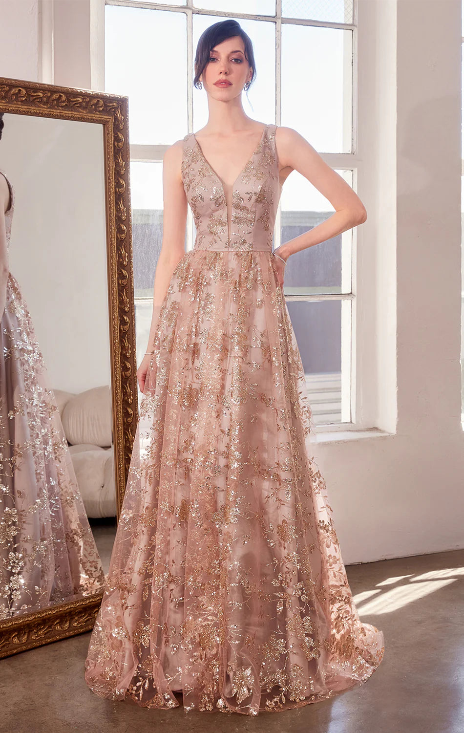 ARIELLE GLITTER TULLE GOWN