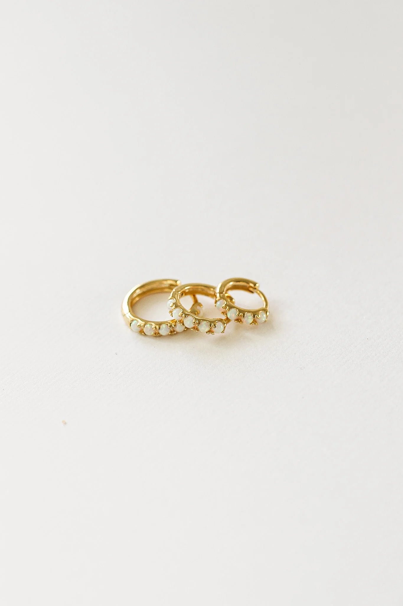 Micro Opal Hoop Earring