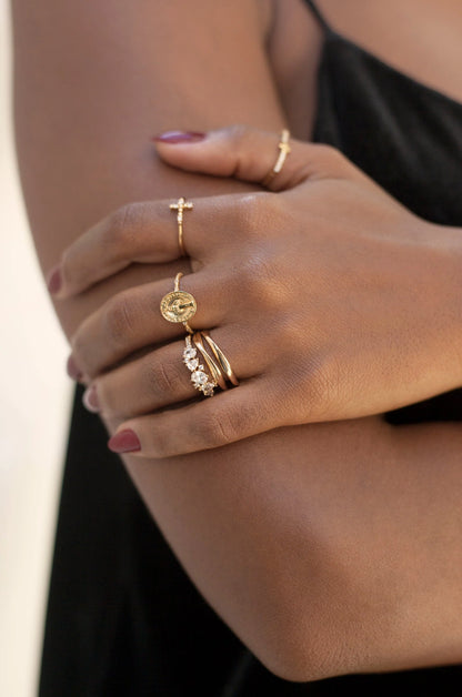 Statement Crystal Cluster Ring