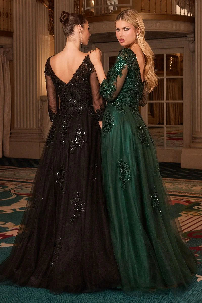 FRANCESCA GOWN - BALL GOWN WITH SLEEVES