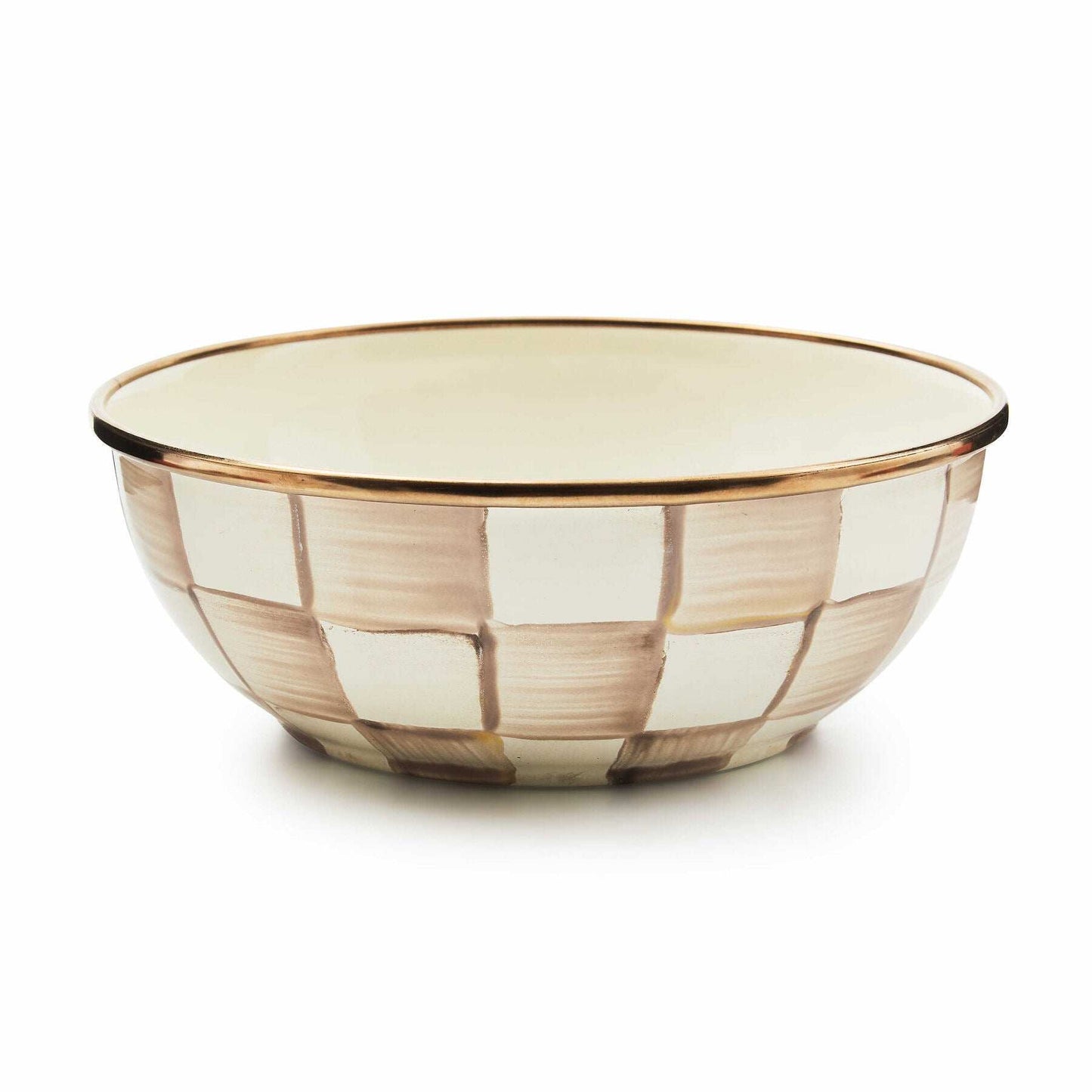 Mocha Check Everyday Bowl