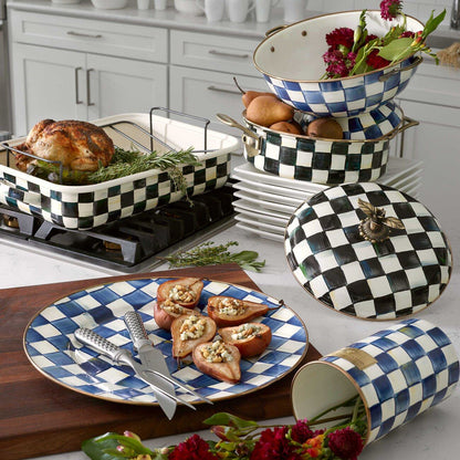 Mackenzie-Childs Courtly Check Enamel 5 Qt. Casserole