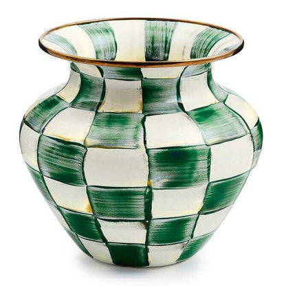 Check Enamel Large Vase