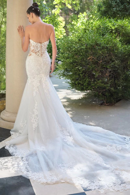 WL065 - Hera Lace Mermaid Gown With Removable Sleeves - Andrea & Leo