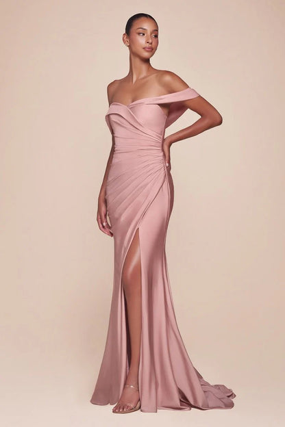 FREYA GOWN - OFF THE SHOULDER STRETCH SPANDEX DRESS