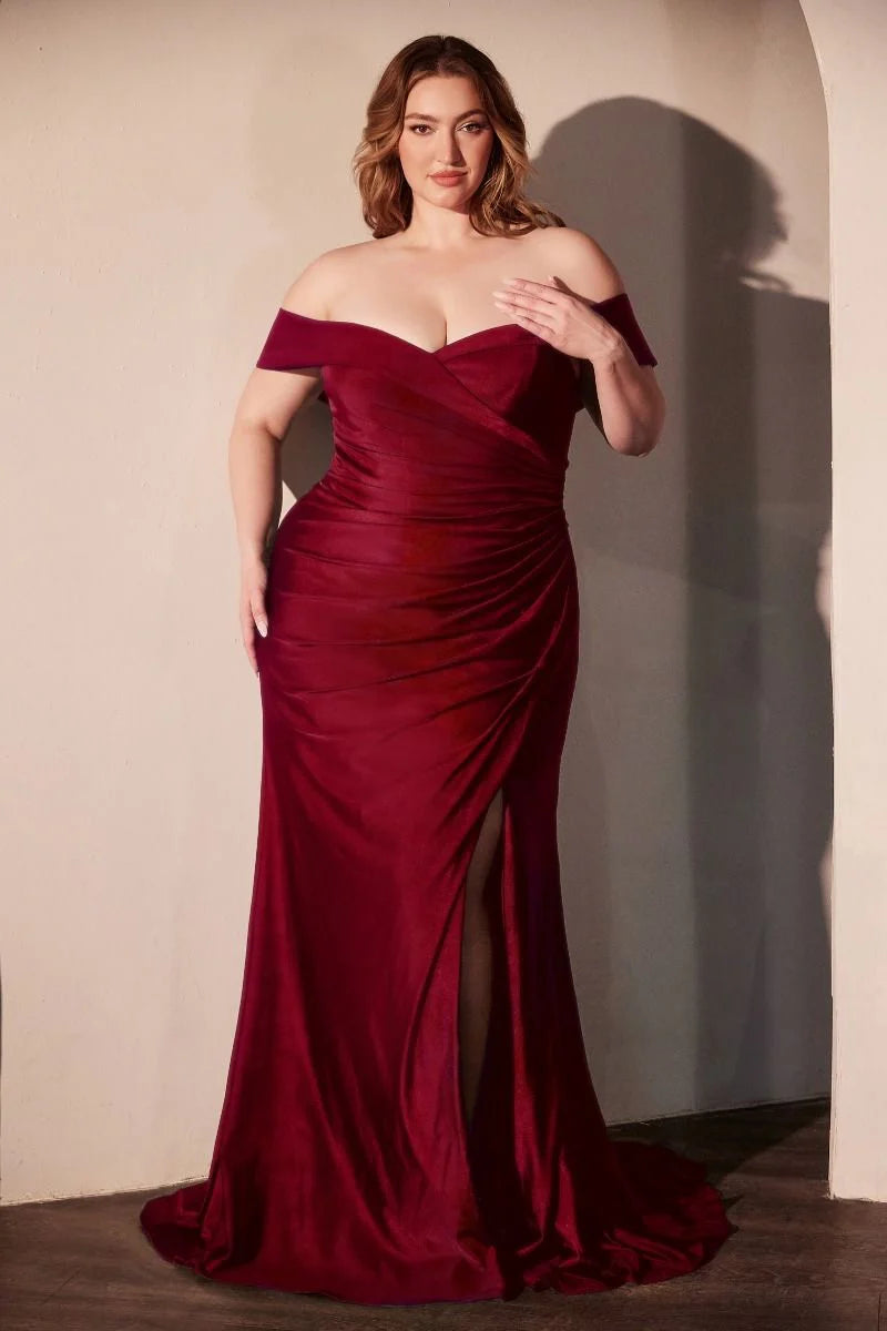 FREYA GOWN - OFF THE SHOULDER STRETCH SPANDEX DRESS