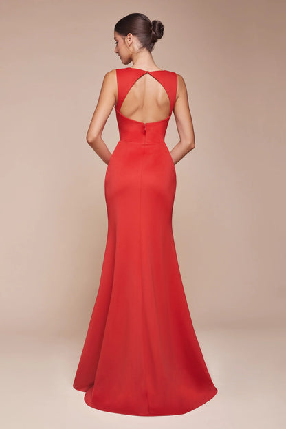 Cora Gown - V Neckline & Keyhole Back