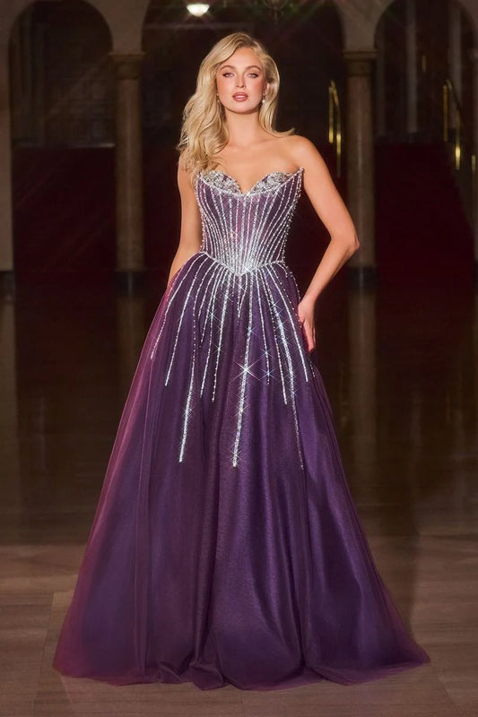AUGUSTINE GOWN - STRAPLESS GOTHIC BALL GOWN