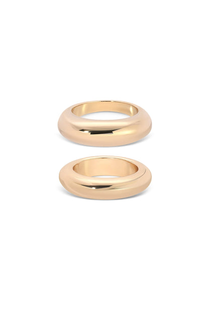 Modern Dome Ring Set