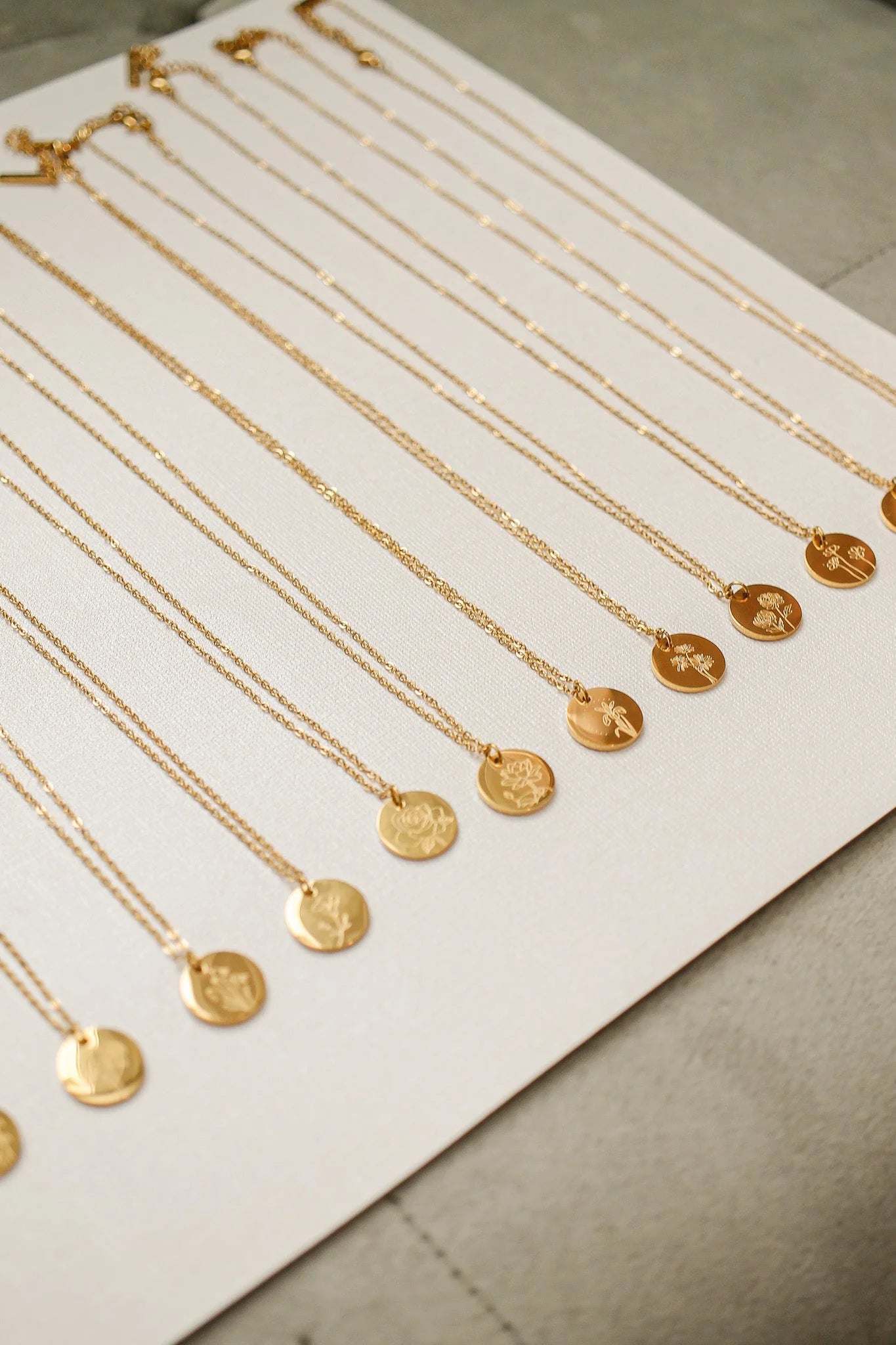 Birth Flower Pendant Necklace