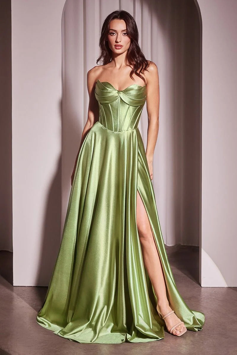 Ellery Gown - Satin A-line Dress With Pockets